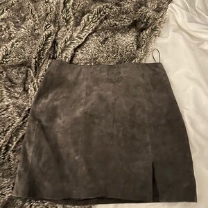Blank NYC Gray Mini Pencil Skirt with Slit